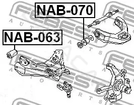 Сайлентблок рычага FEBEST NAB-070