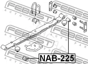 Втулка рессоры FEBEST NAB-225