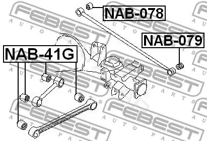 Сайлентблок рычага FEBEST NAB-41G