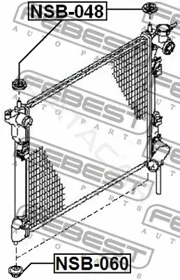 Опора радиатора (крепление) FEBEST NSB-048