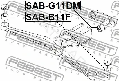 Сайлентблок редуктора FEBEST SAB-B11F