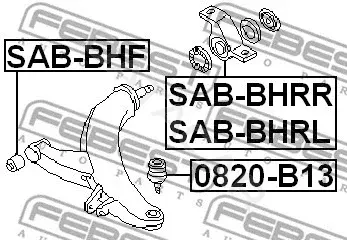 Сайлентблок рычага FEBEST SAB-BHRL