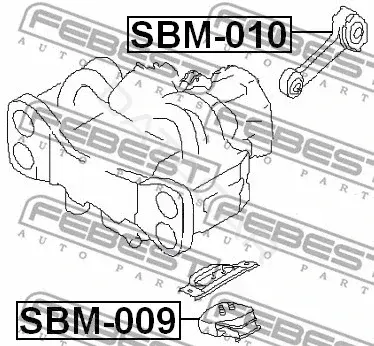 Подушка двигателя (Опора) FEBEST SBM-009