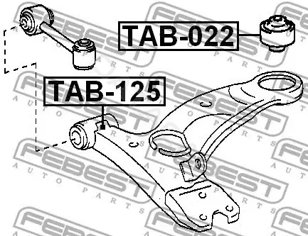 Сайлентблок рычага FEBEST TAB-022