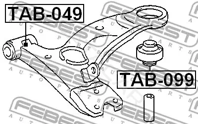 Сайлентблок рычага FEBEST TAB-099