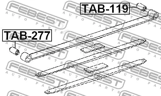 Втулка рессоры FEBEST TAB-119