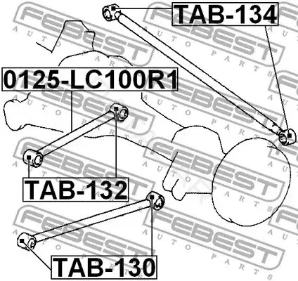 Сайлентблок рычага FEBEST TAB-132