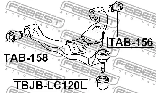 Сайлентблок рычага FEBEST TAB-158
