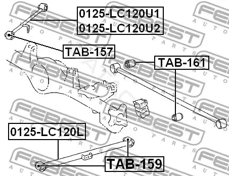 Сайлентблок рычага FEBEST TAB-161