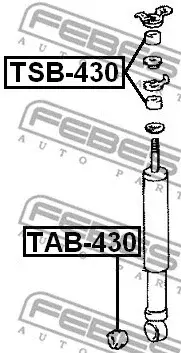 Втулка амортизатора FEBEST TAB-430