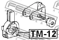 Подушка двигателя (Опора) FEBEST TM-12