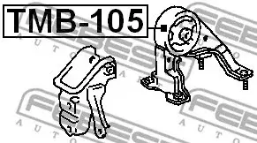 Подушка двигателя (Опора) FEBEST TMB-105