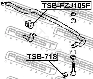 Сайлентблок стойки стабилизатора FEBEST TSB-718