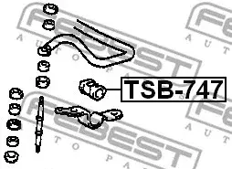 Втулки стабилизатора FEBEST TSB-747