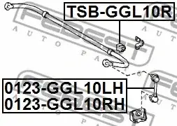 Втулки стабилизатора FEBEST TSB-GGL10R