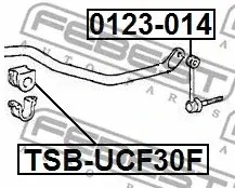 Втулки стабилизатора FEBEST TSB-UCF30F
