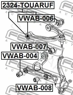Сайлентблок рычага FEBEST VWAB-007