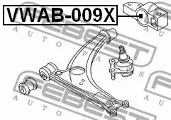Сайлентблок рычага FEBEST VWAB-009X
