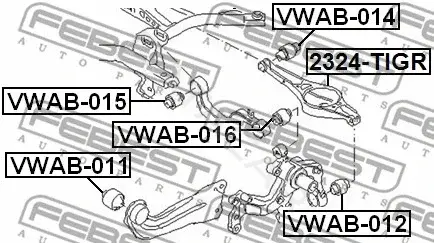 Сайлентблок рычага FEBEST VWAB-011