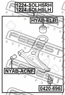 Рычаги FEBEST 1224-SOLH5LH
