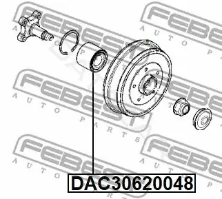 Подшипник ступицы FEBEST DAC30620048