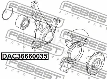 Подшипник ступицы FEBEST DAC36660035