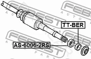 Подшипник ступицы FEBEST TT-BER