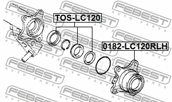 Подшипник ступицы FEBEST TOS-LC120