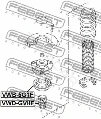Опора амортизатора FEBEST VWB-5G1F