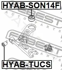 Втулки стабилизатора FEBEST HYAB-SON14F