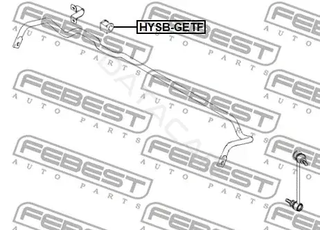 Втулки стабилизатора FEBEST HYSB-GETF