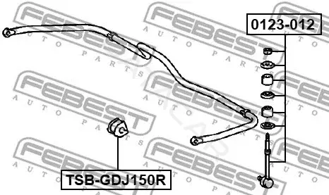 Втулки стабилизатора FEBEST TSB-GDJ150R