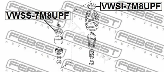 Втулки стабилизатора FEBEST VWSS-7M8UPF