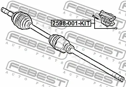 Болт подвески FEBEST 2598-001-KIT