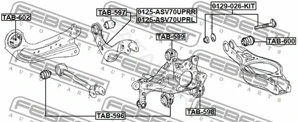 Болт подвески FEBEST 0129-026-KIT