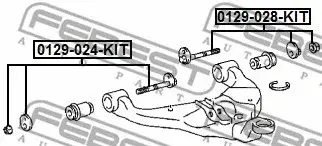 Болт подвески FEBEST 0129-028-KIT