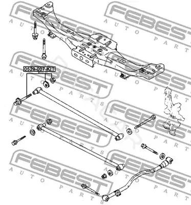 Болт подвески FEBEST 0529-007-KIT