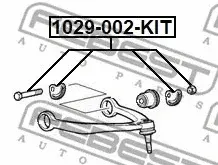 Болт подвески FEBEST 1029-002-KIT