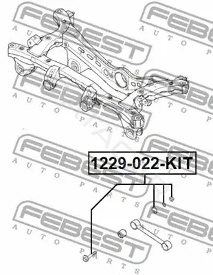 Болт подвески FEBEST 1229-022-KIT