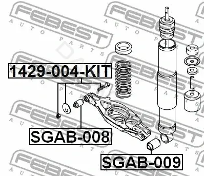 Болт подвески FEBEST 1429-004-KIT