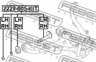 Болт подвески FEBEST 2229-005-KIT