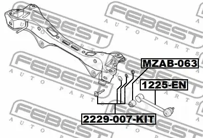 Болт подвески FEBEST 2229-007-KIT