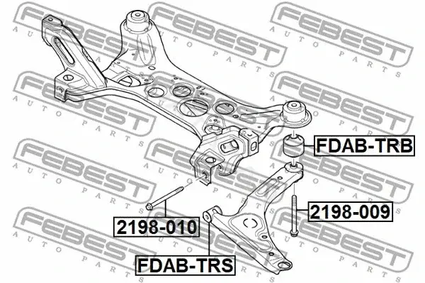 Болт подвески FEBEST 2198-010