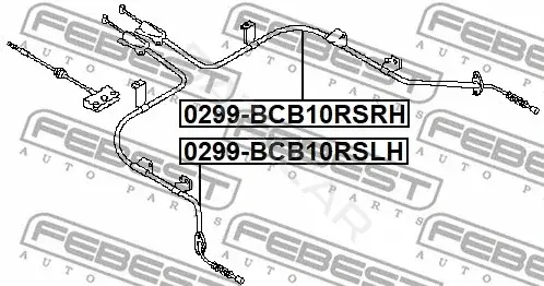 Трос ручника FEBEST 0299-BCB10RSLH