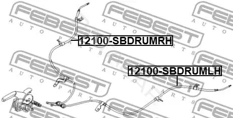 Трос ручника FEBEST 12100-SBDRUMLH
