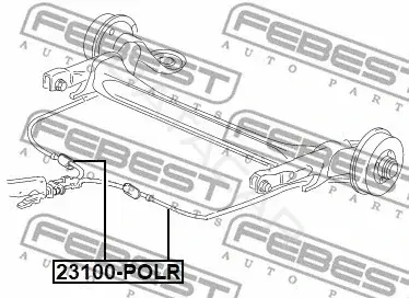 Трос ручника FEBEST 23100-POLR