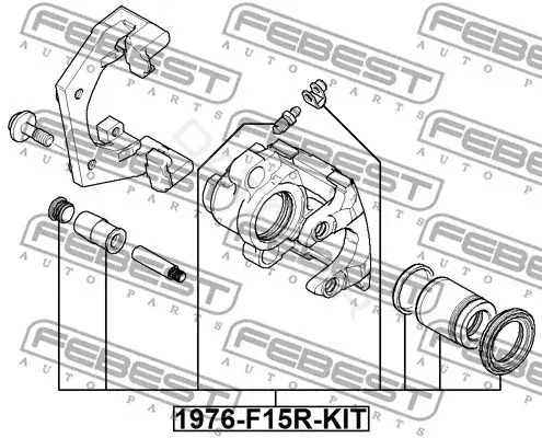 Ремкомплект суппорта FEBEST 1976-F15R-KIT
