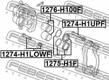 Направляющая тормозного суппорта FEBEST 1274-H1LOWF