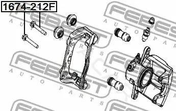 Направляющая тормозного суппорта FEBEST 1674-212F