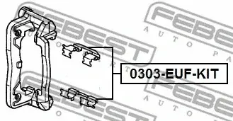 Ремкомплект тормозных колодок FEBEST 0303-EUF-KIT